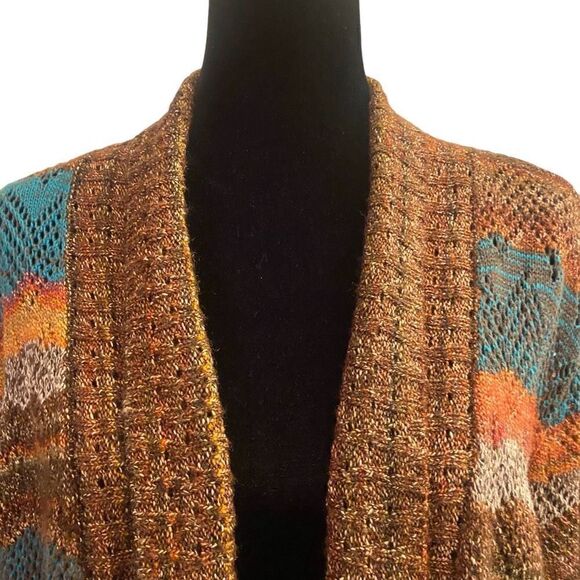 Alfred Dunner‎ Walnut Grove Striped Pointelle Cardigan Sweater Sz 1X - Picture 5 of 14